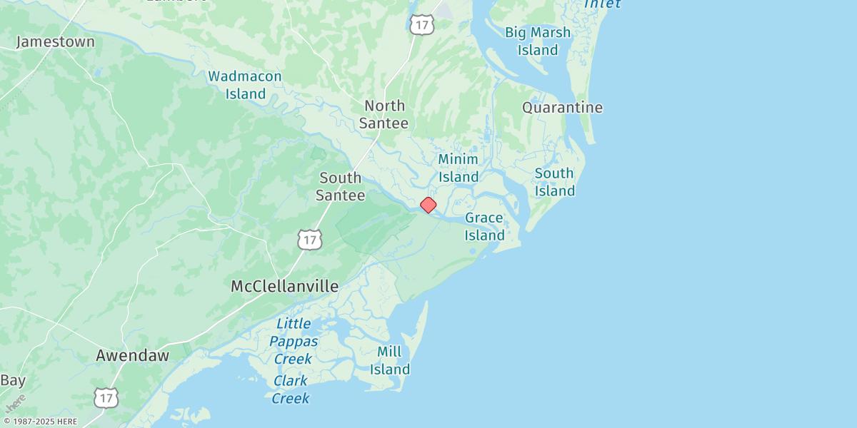 Map of Brown Island, South Santee River