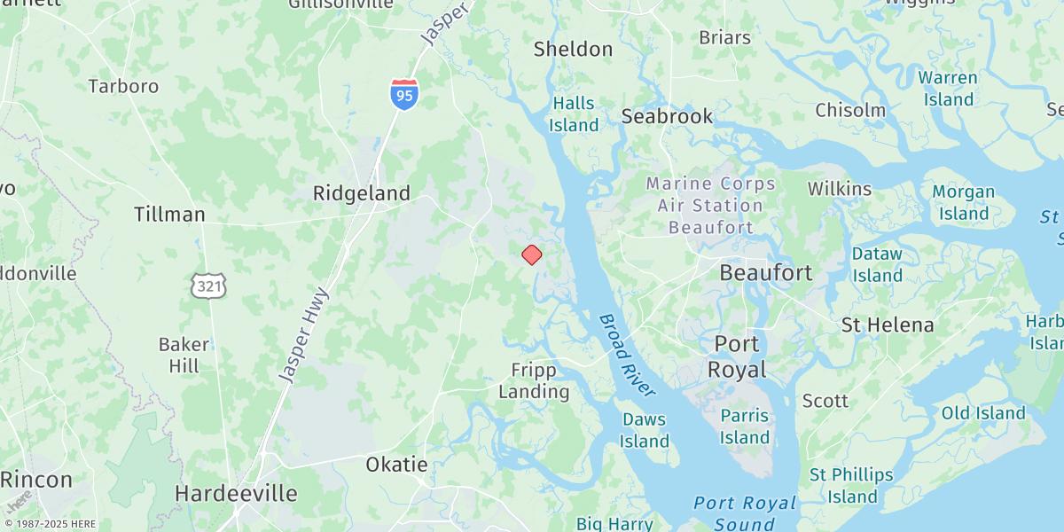 Map of Euhaw Creek, 2.5 Mi. Above Entrance
