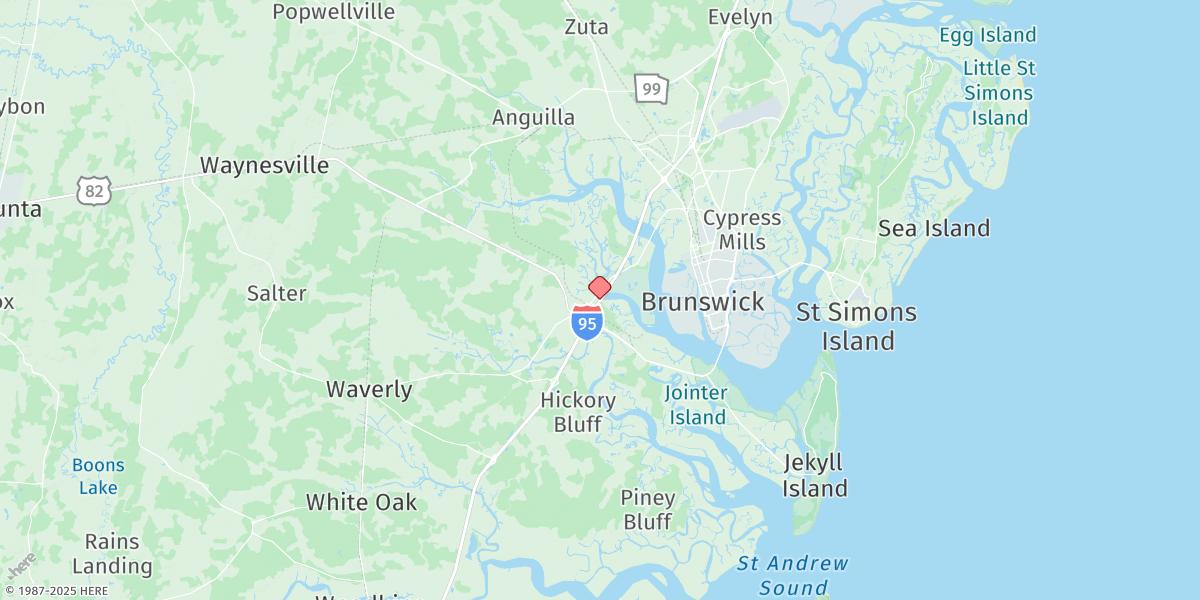 Map of Highway Bridge, South Brunswick River