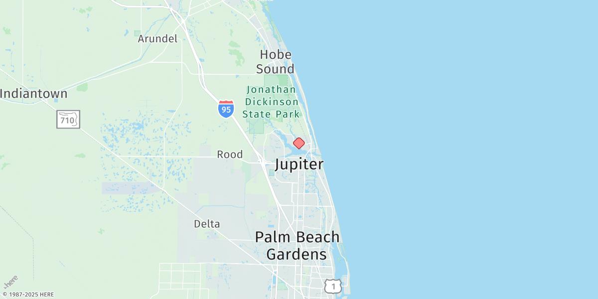Map of Tequesta, North Fork Entrance