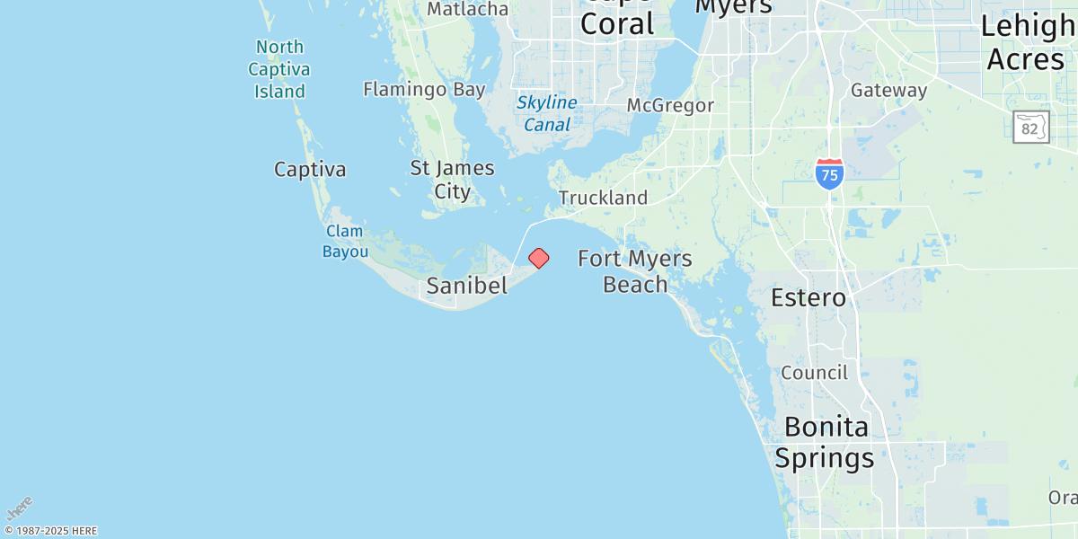 Map of Point Ybel, San Carlos Bay Entrance
