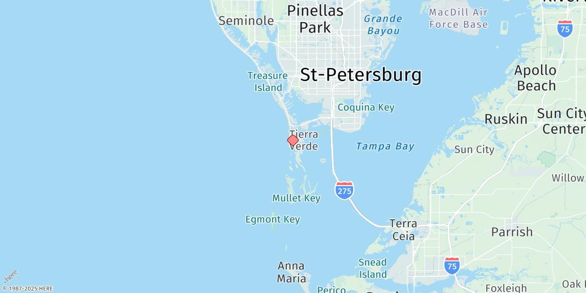 Map of Pass-a-grille Beach