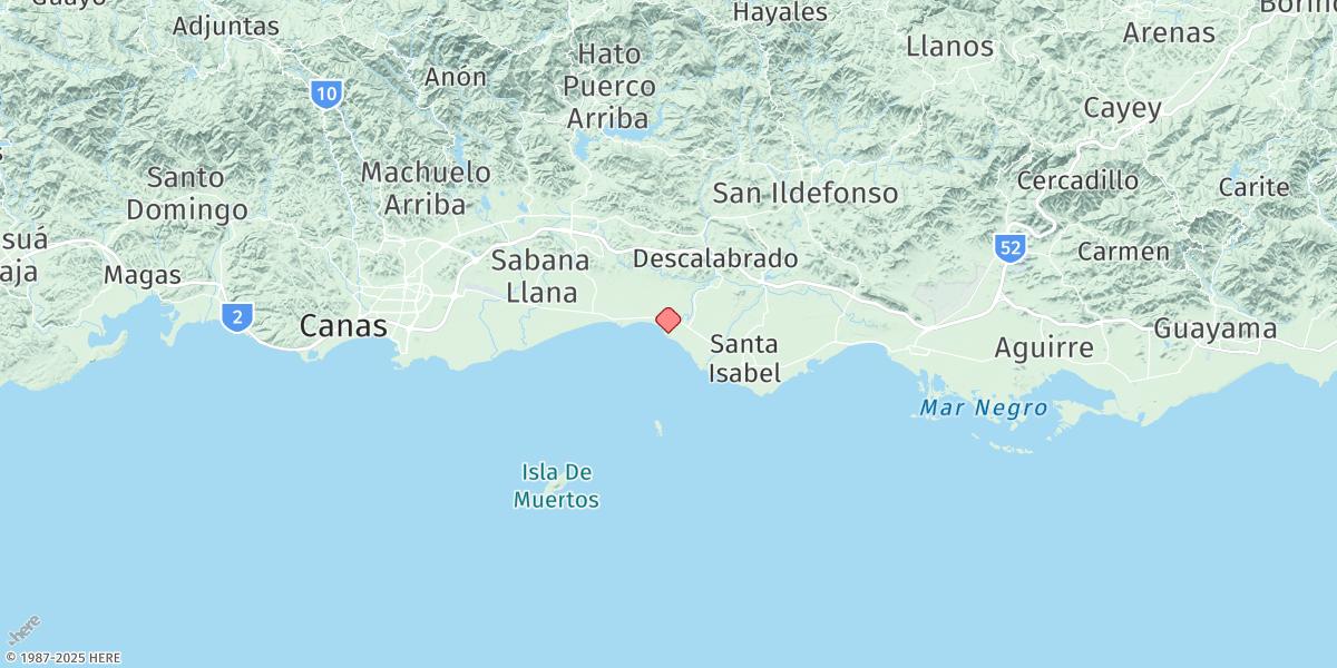 Map of Playa Cortada