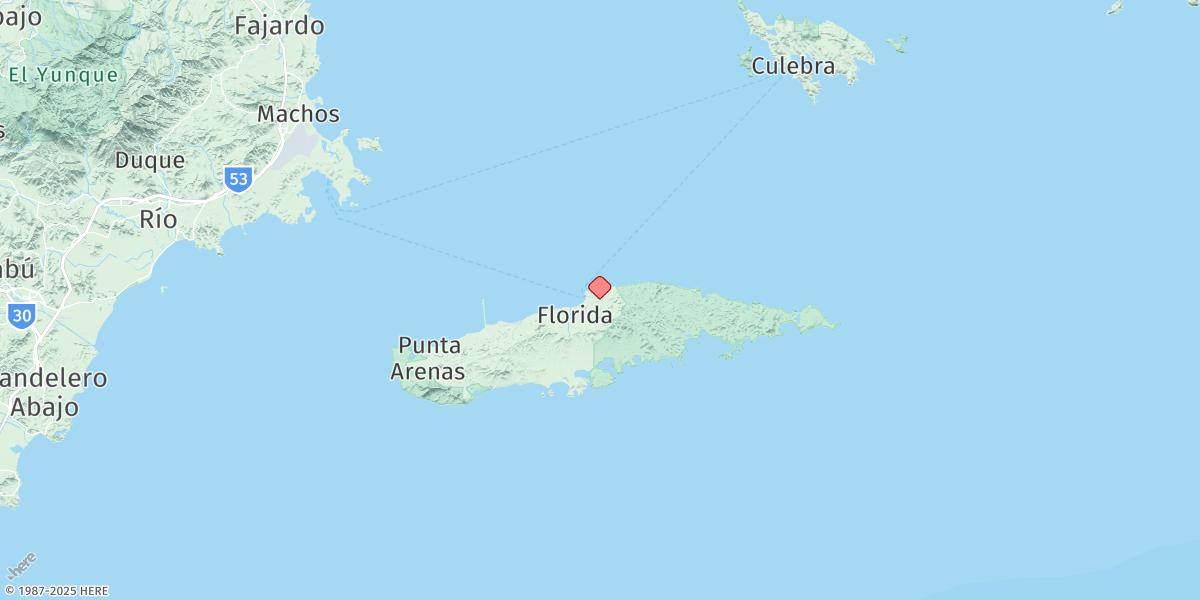 Map of Punta Mulas, Isla De Vieques