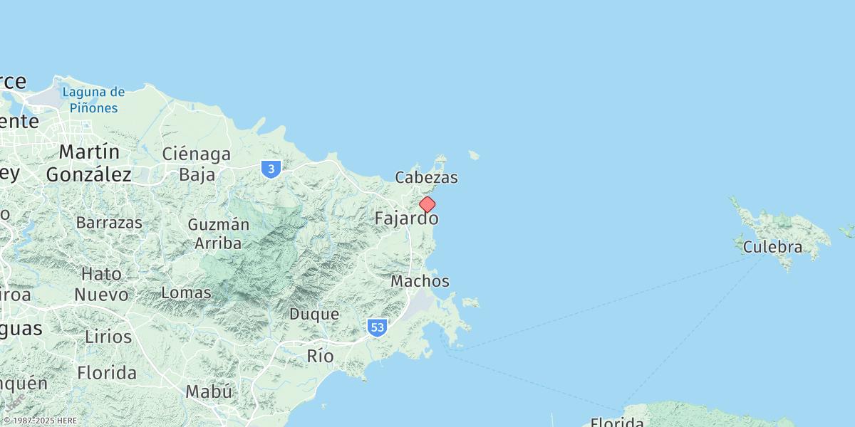 Map of Playa De Fajardo