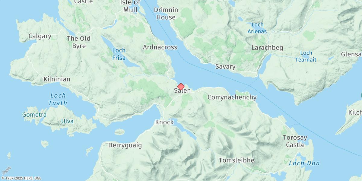 Map of Salen (Sound Of Mull)