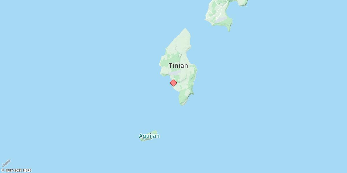 Map of Tinian Island
