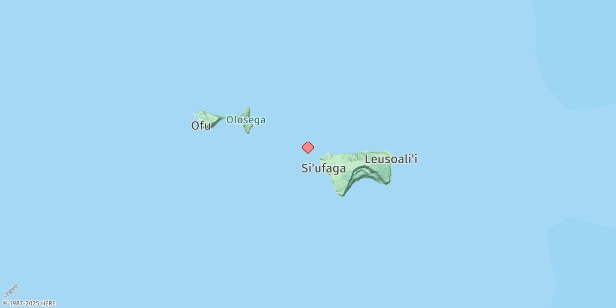 Map of Tau Island, Manua Islands