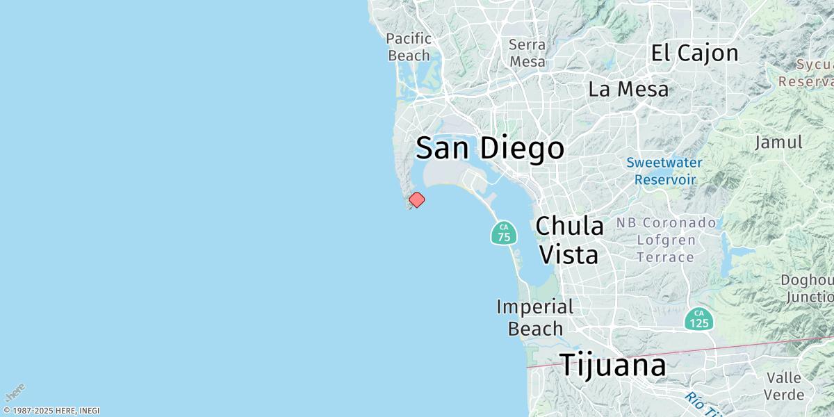 Map of Point Loma