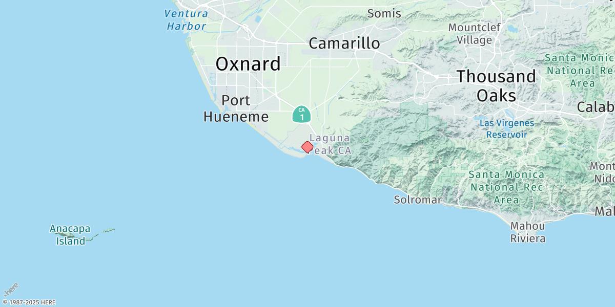 Map of Mugu Lagoon (Ocean Pier)
