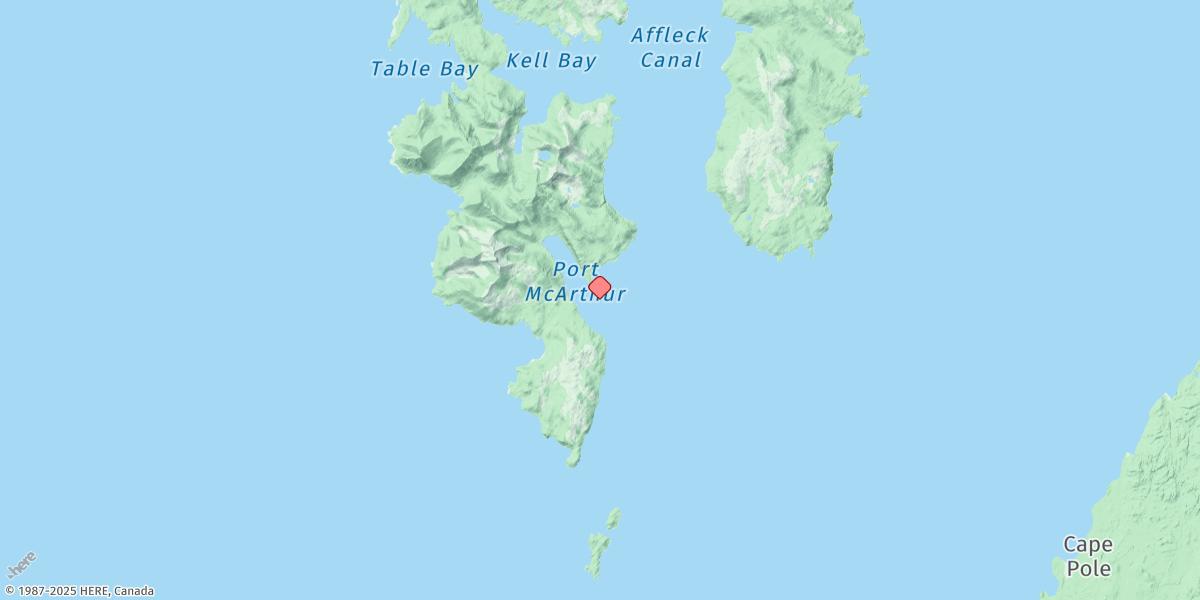 Map of Port Mcarthur, Kuiu Island
