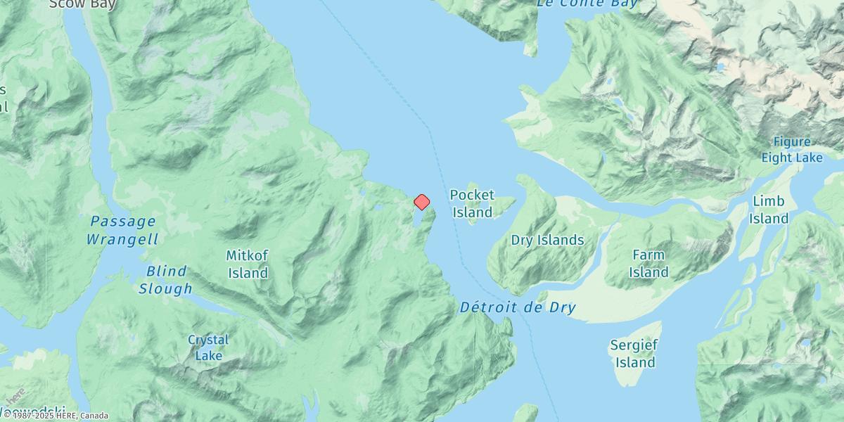 Map of Ideal Cove, Mitkof Island