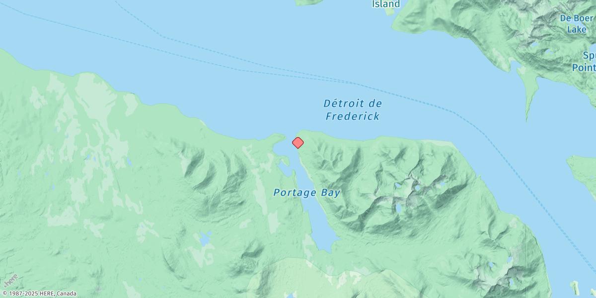 Map of Portage Bay, Kupreanof Island