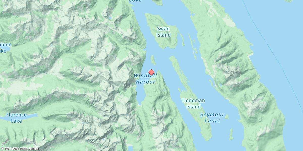 Map of Windfall Harbor, Seymour Canal