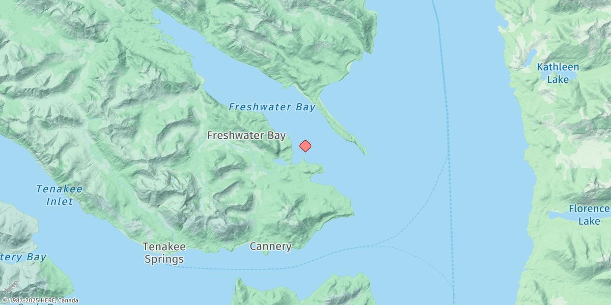Map of Freshwater Bay, Chichagof Island