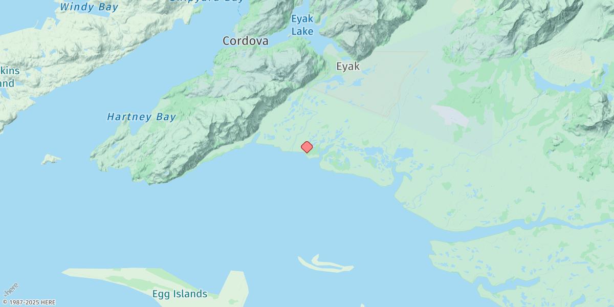Map of Eyak River Entrance