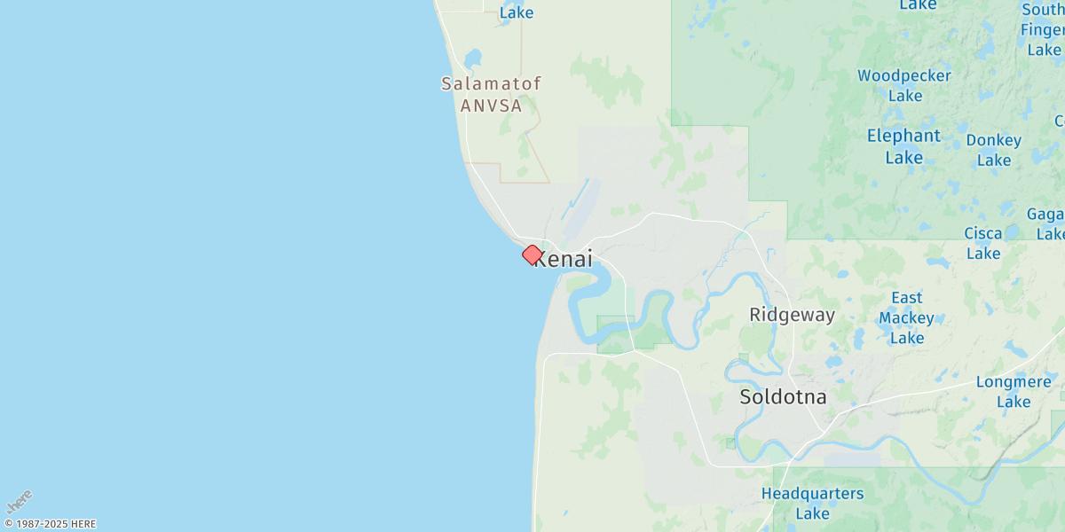 Map of Kenai River Entrance