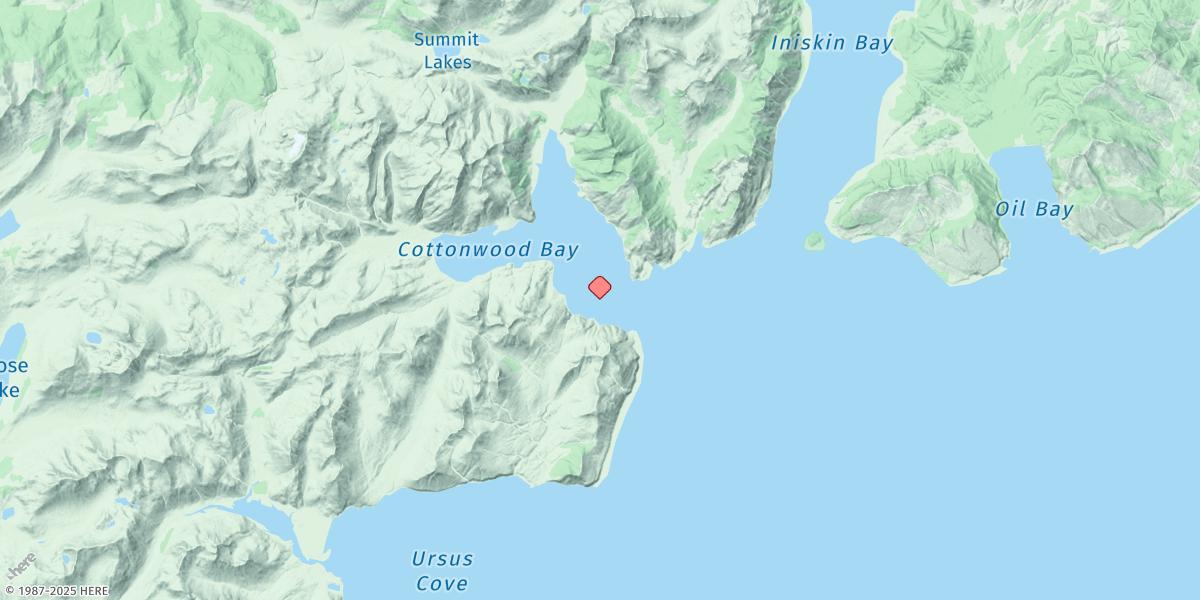 Map of Iliamna Bay
