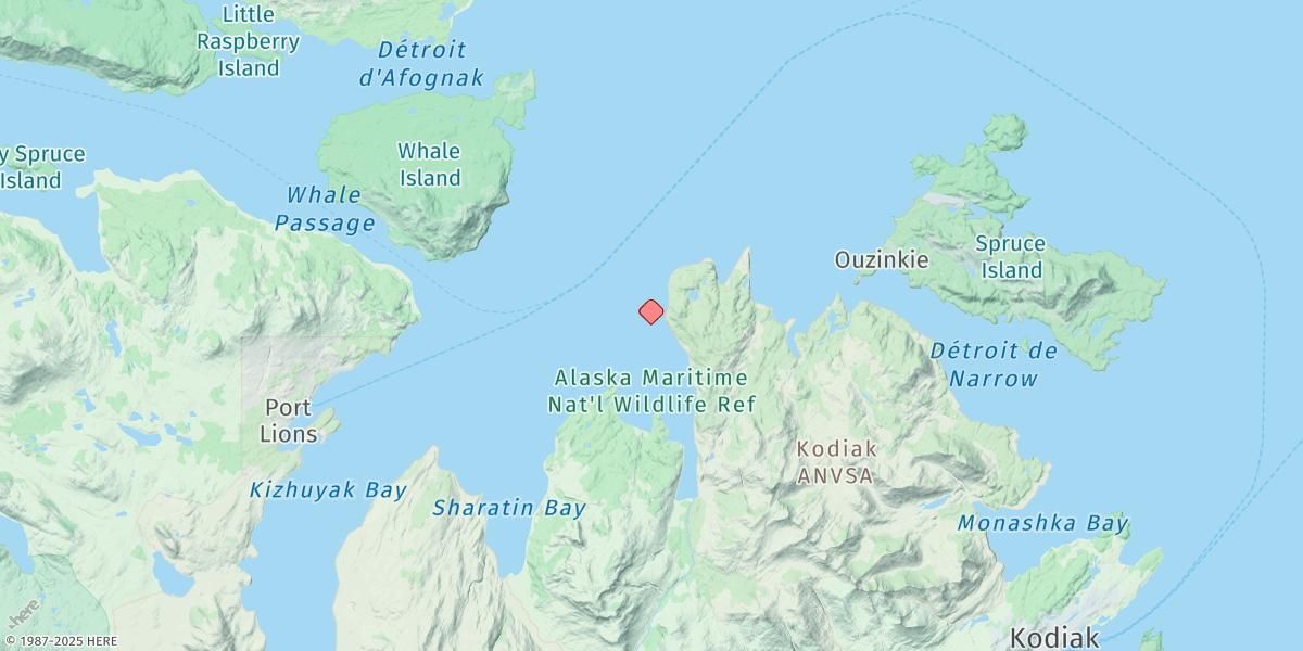 Map of Kizhuyak Point