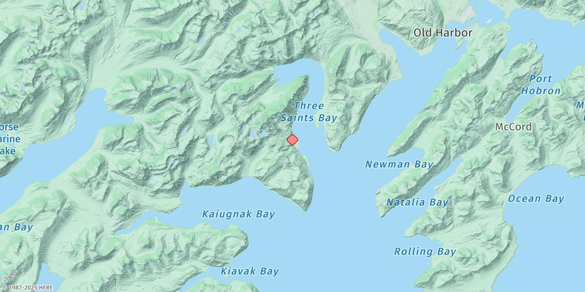 Map of Three Saints Bay