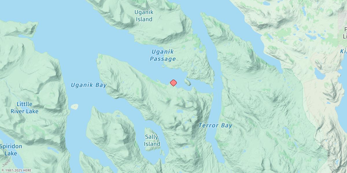 Map of Uganik Passage