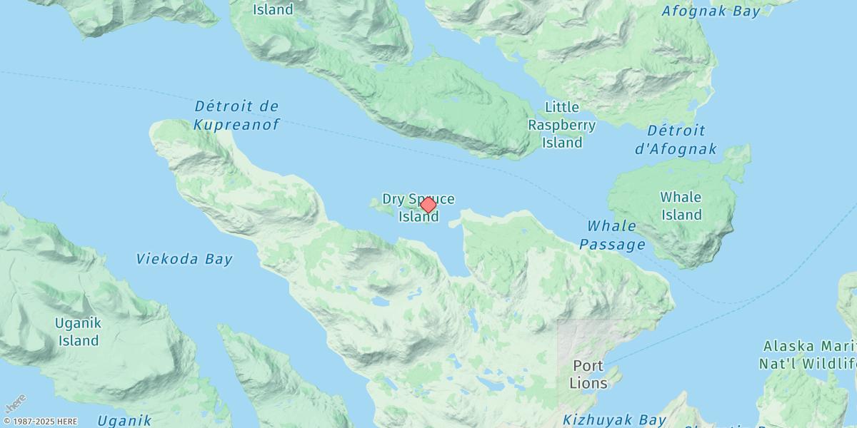Map of Dry Spruce Island