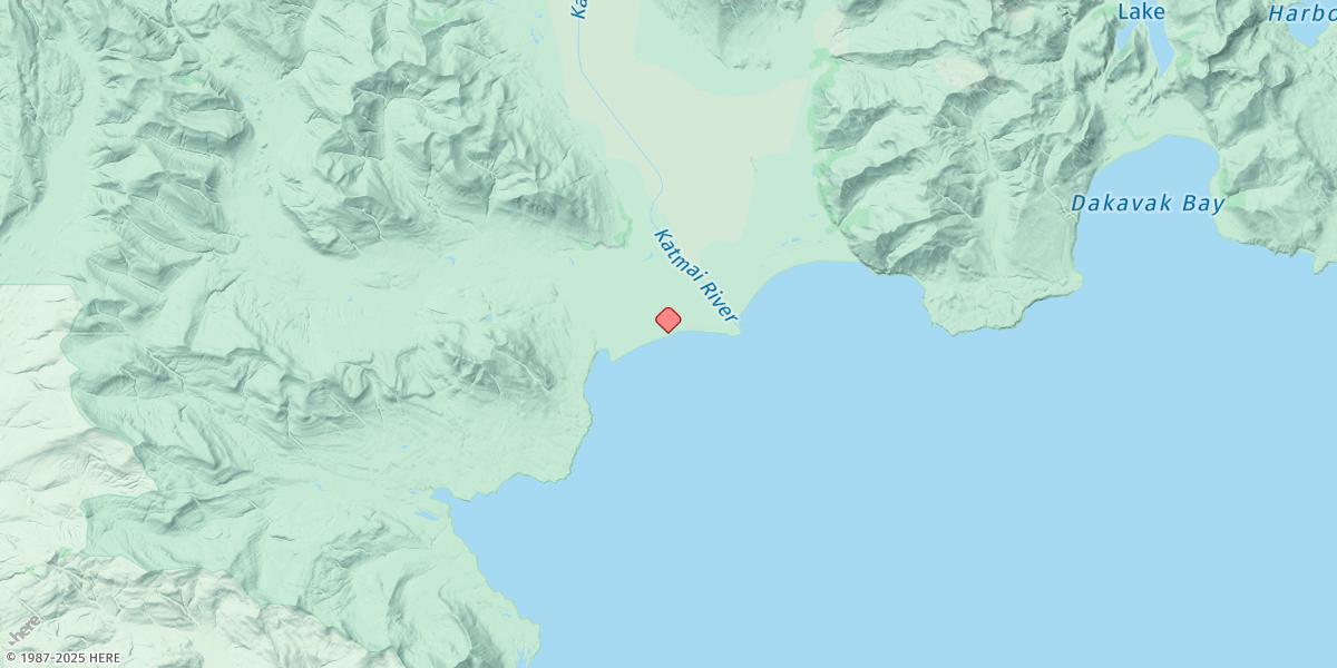 Map of Katmai Bay, Shelikof Strait