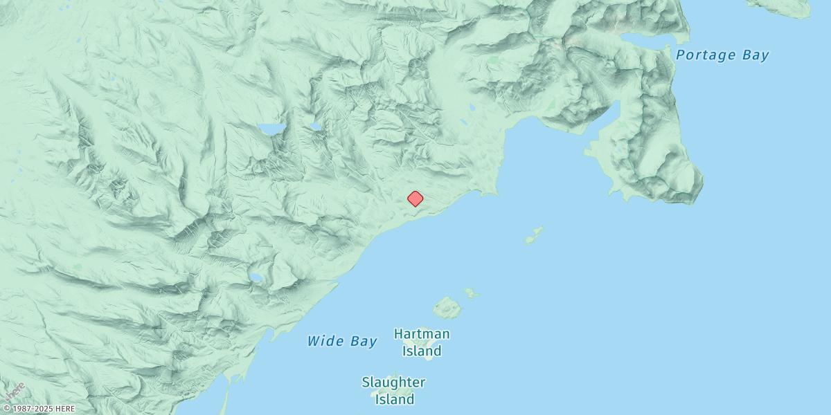 Map of Lees Cabins, Wide Bay