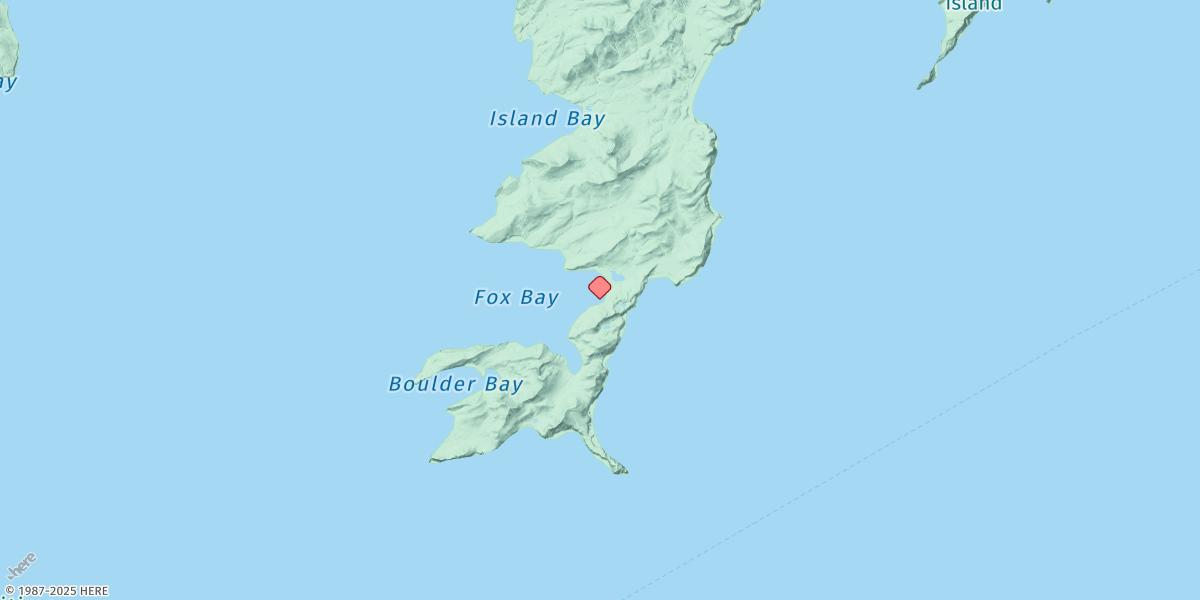 Map of Fox Bay, Kupreanof Peninsula