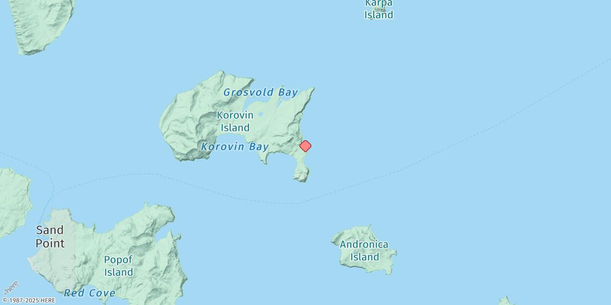 Map of Korovin Island (East Side)