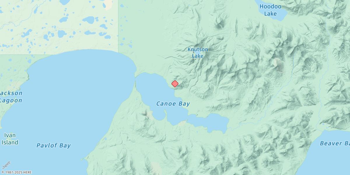 Map of Canoe Bay, Pavlof Bay