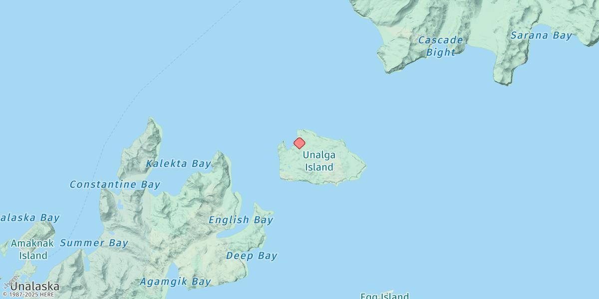Map of Malga Bay, Unalga Island