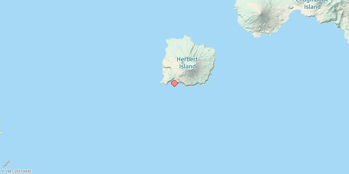 Map of Herbert Island, West Side