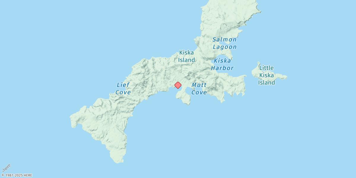 Map of Gertrude Cove, Kiska Island