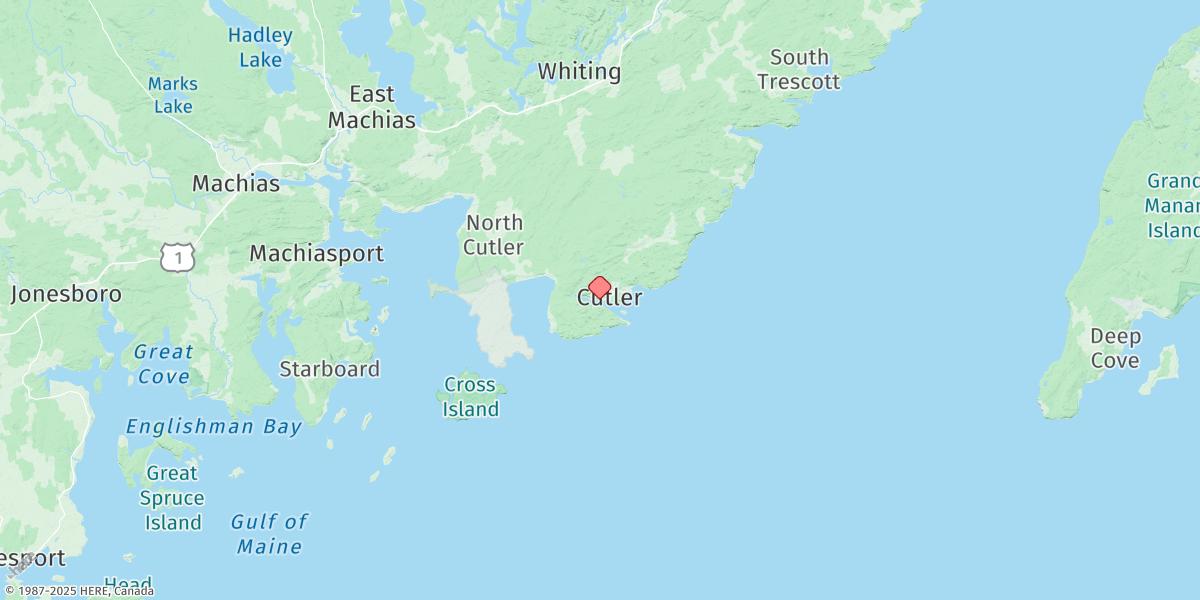 Map of Cutler (Little River)