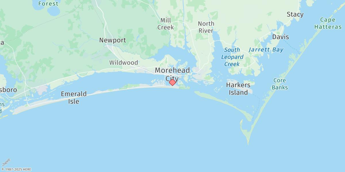 Map of Triple Ess Marina, Bogue Sd., North Carolina