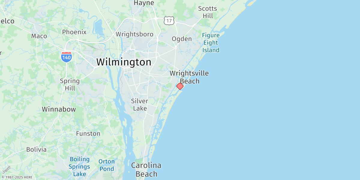Map of Masonboro Inlet, North Carolina
