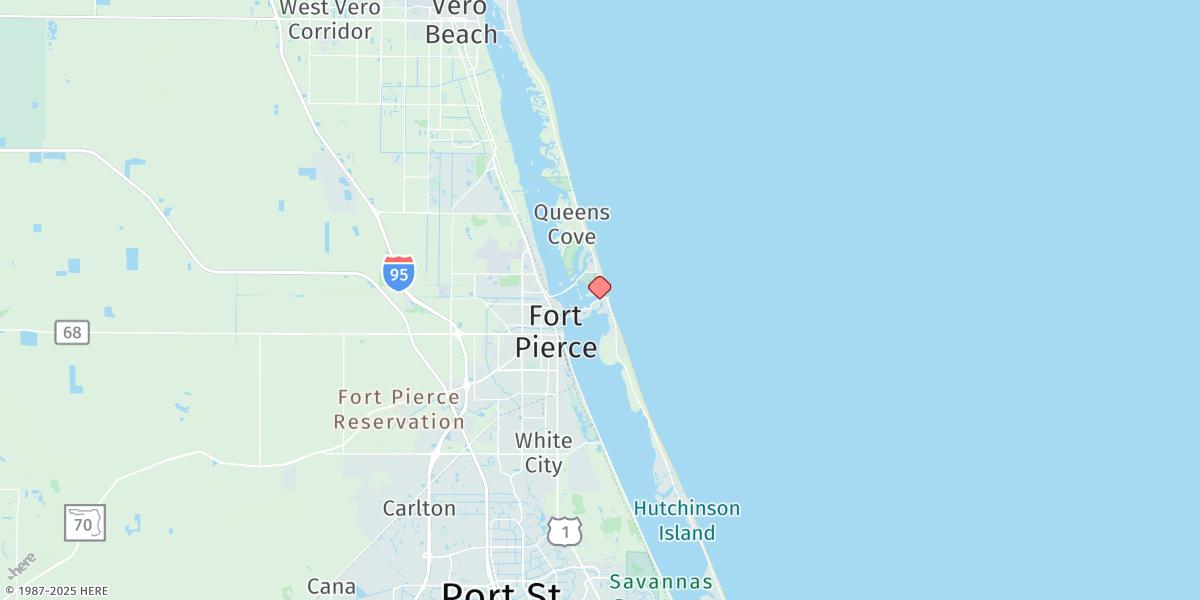 Map of Fort Pierce Inlet, Florida