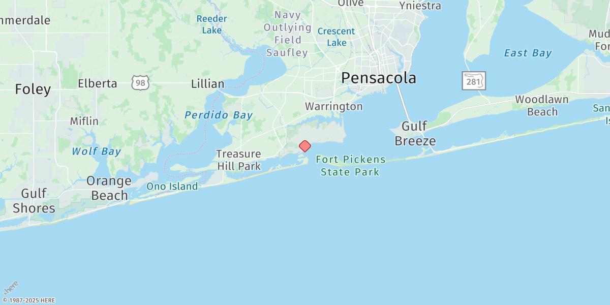 Map of Entrance, Pensacola Bay, Florida