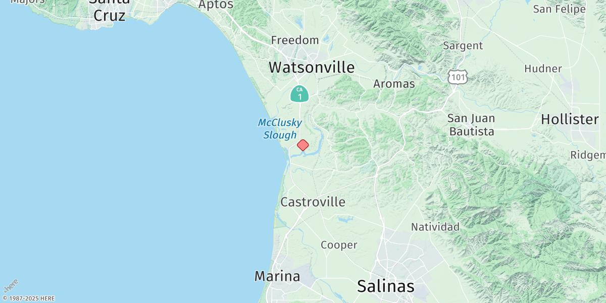 Map of Pacific Mariculture Dock, Elkhorn Slough, Monterey Bay, California (Sub)
