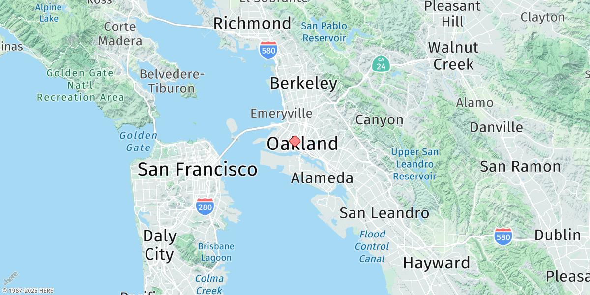 Map of Oakland Harbor, Grove Street, San Francisco Bay, California