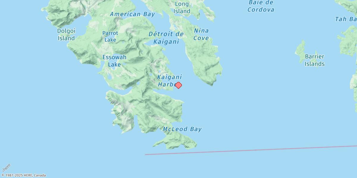 Map of Kaigani Harbor, Kaigani Strait