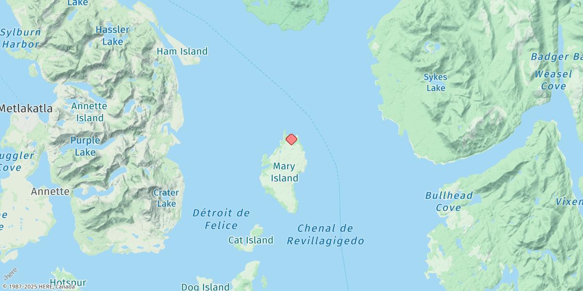 Map of Mary Island Anchorage, Revillagigedo Channel
