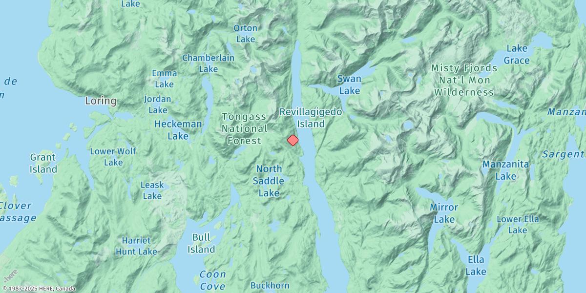 Map of Nigelius Point, Carroll Inlet, Revillagigedo Channel