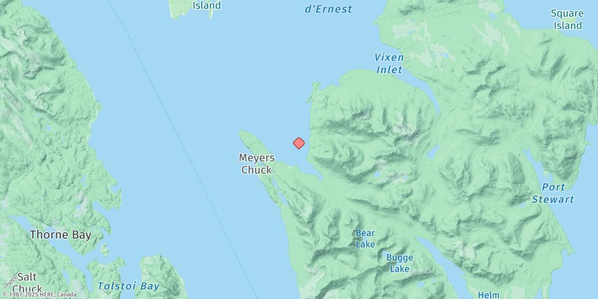 Map of Union Bay, Ernest Sound