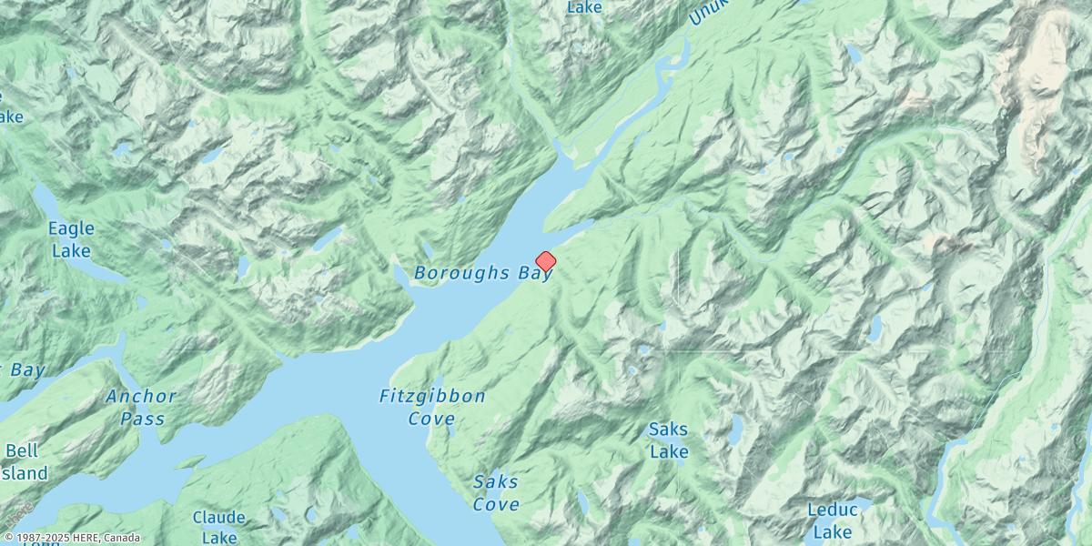 Map of Burroughs Bay
