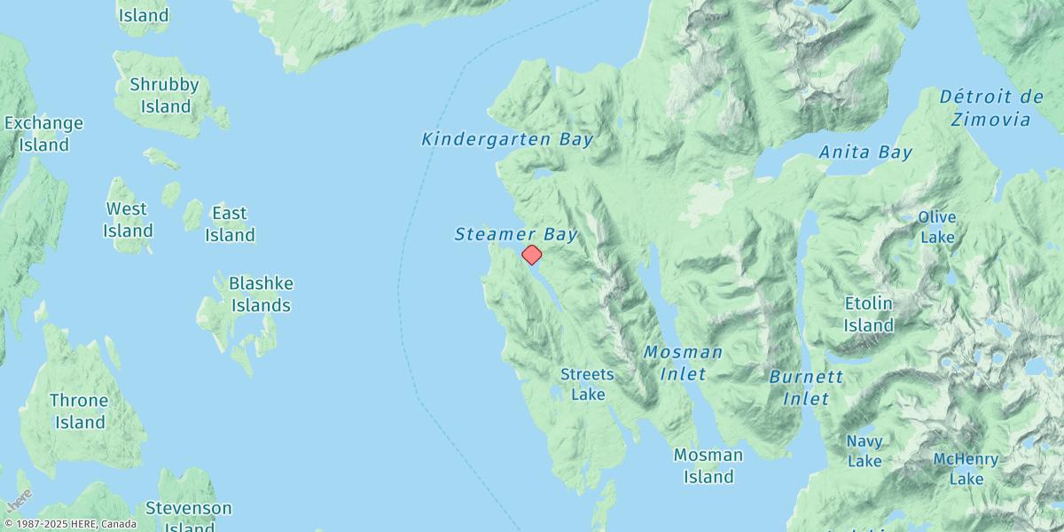 Map of Steamer Bay, Etolin Island