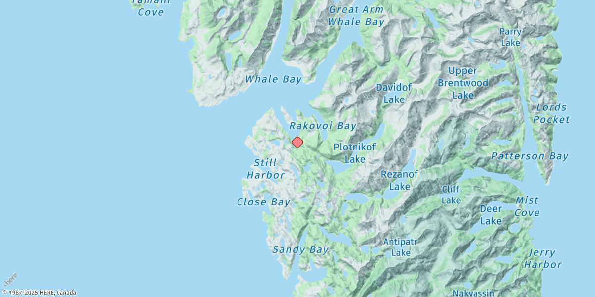 Map of Port Banks, Whale Bay, Baranof Island
