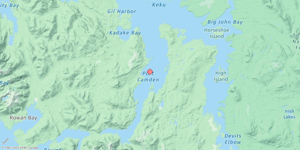 Map of Port Camden, Kuiu Island, Keku Strait
