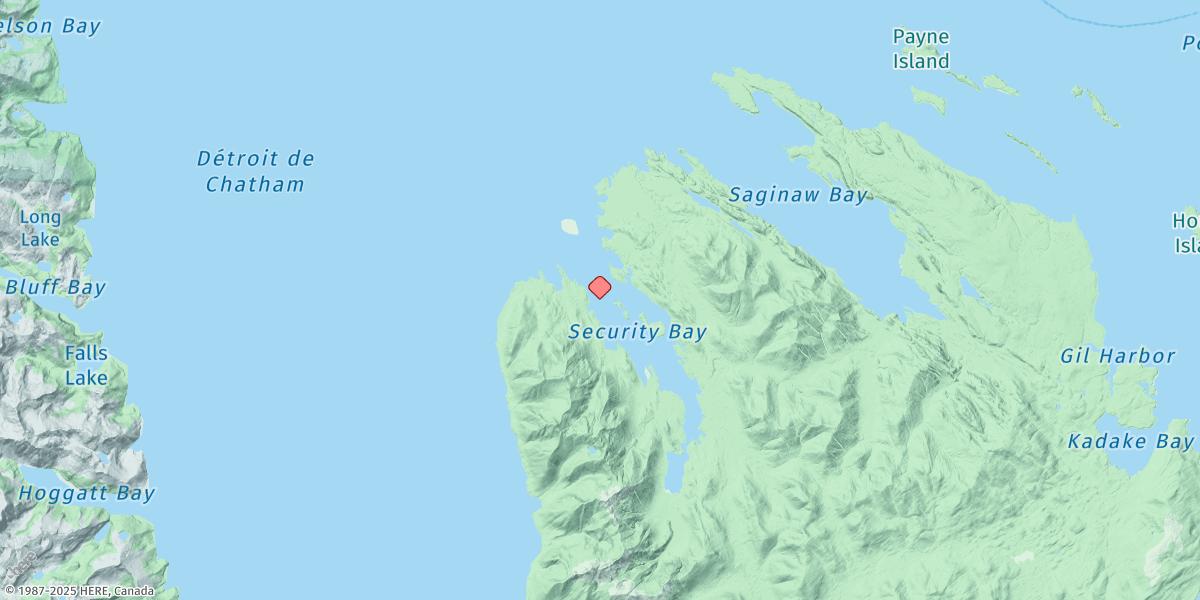 Map of Security Bay, Kuiu Island